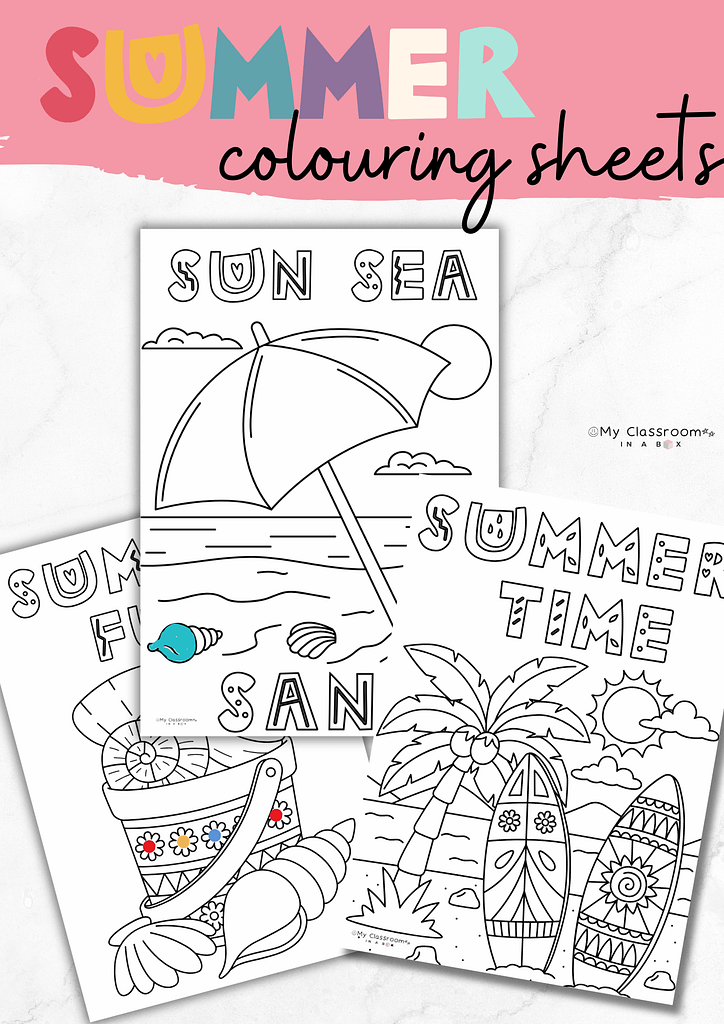 Summer Colouring Pages - The Cassia Box
